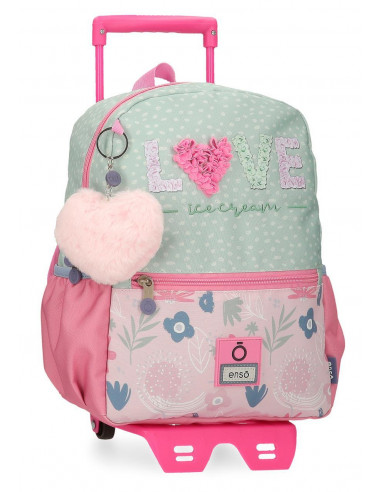 MOCHILA ADAP. C/CARRO 32CM.ENSO LOVE ICE CREAM